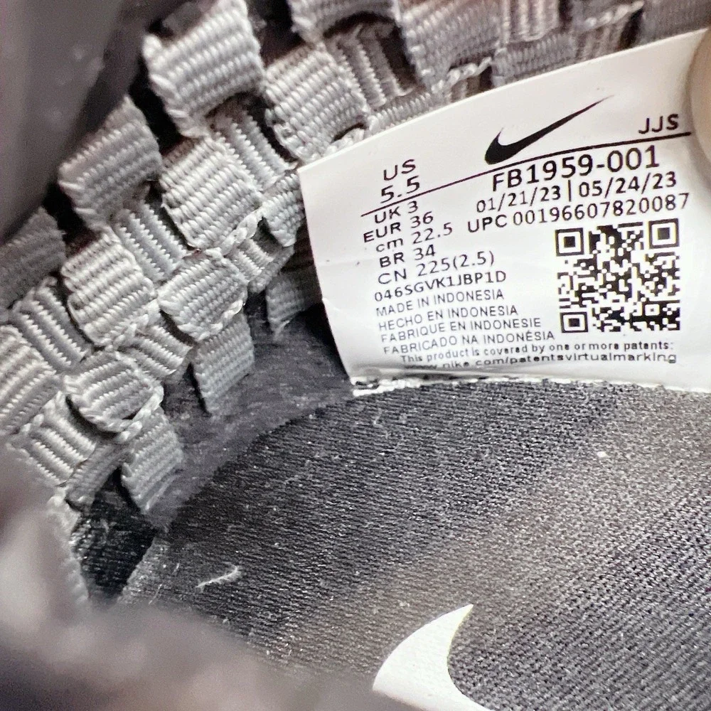 Nike Air Footscape Woven Women's Platform Sneakers Shoes Black Grey US 5.5 - Picture 13 of 13
